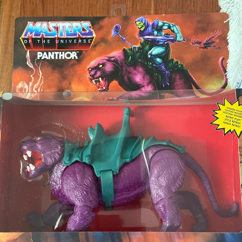 - Panthor Masters of the Universe Origins MOTU, Skeletor's purple cat pant…